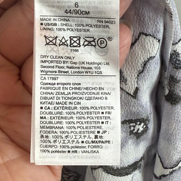 Banana Republic Maxi Dress Women's 6 White Floral V-Neck Sleeveless Poppy Long - Picture 6 of 9